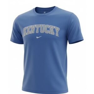 Nike Team Kentucky Wildcats Blue T-Shirt Mens Large L NCAA College Center Swoosh